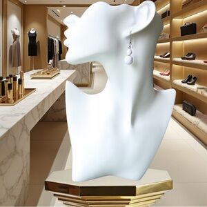 Elegant White dangle earrings